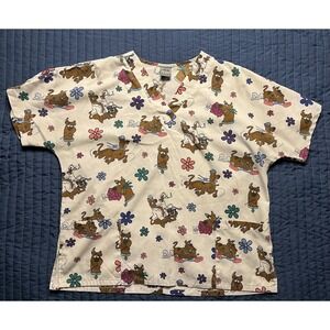 Vintage Cartoon Network Scooby Doo Wear Scuba Top Shirt With Multiple Images